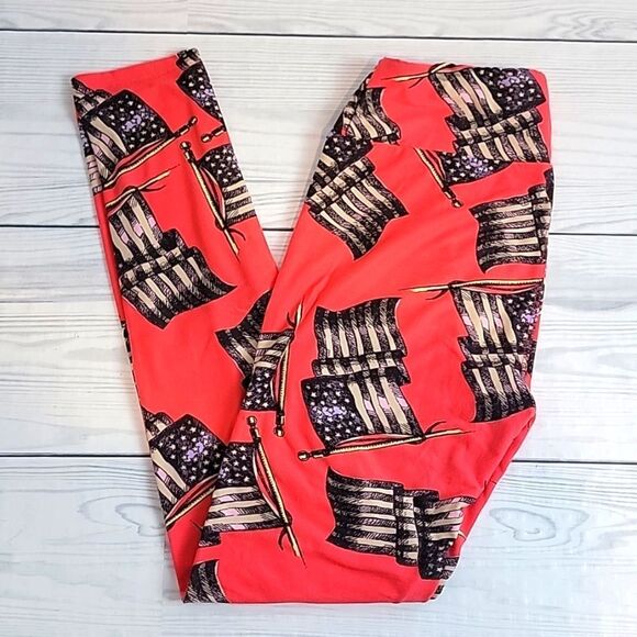 LulaRoe Tween 4th of July print legging Women's Size S - Picture 1 of 11